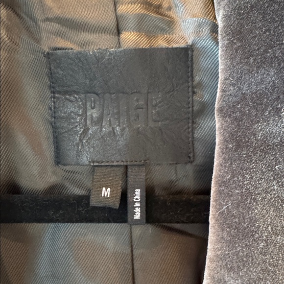 PAIGE Black/charcoal Velvet Jacket - Picture 2 of 7